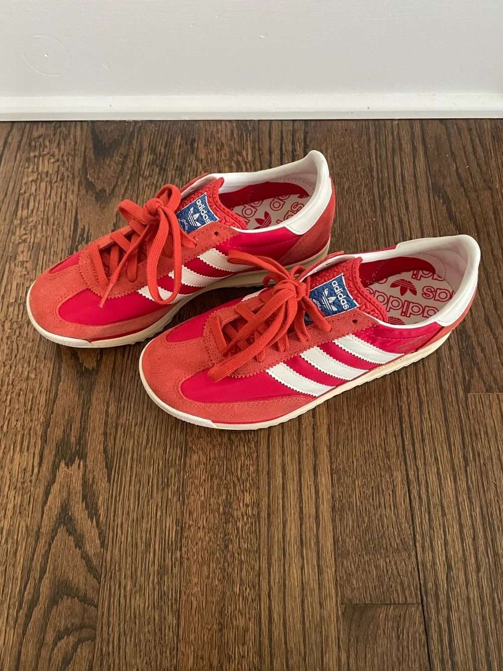 adidas SL 72 Retro Red and White Sneakers